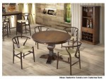 Conjunto Mesa de Jantar Caribe Indonesia com 04 Cadeiras 0.90 x 0.90 Redonda